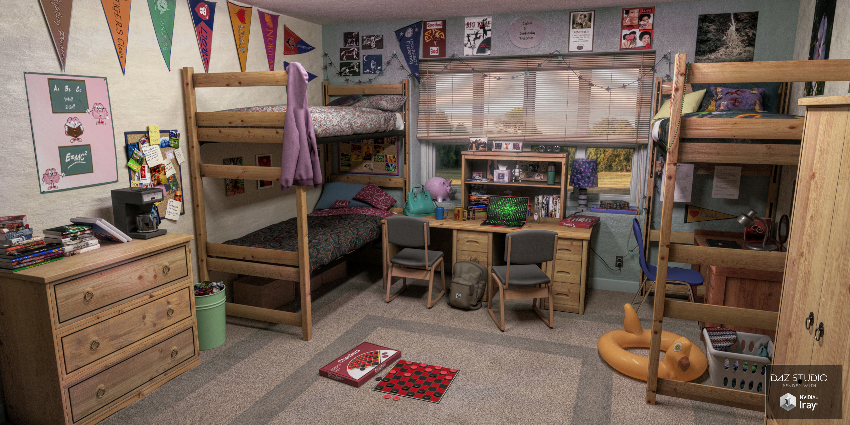 FG Dorm Room by: Fugazi1968, 3D Models by Daz 3D