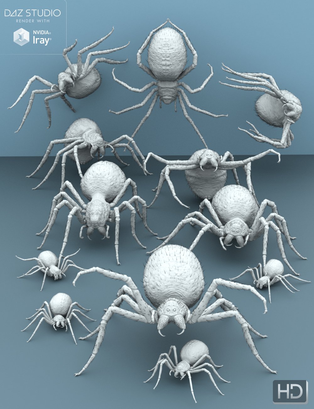 Giant Monster Spider Pose Pack by: Groovy Patrol, 3D Models by Daz 3D