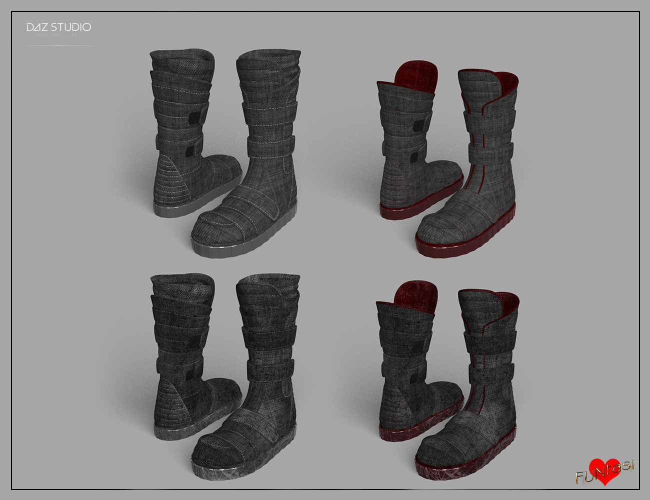 Desert Boots for Genesis 8 Female(s) by: , 3D Models by Daz 3D