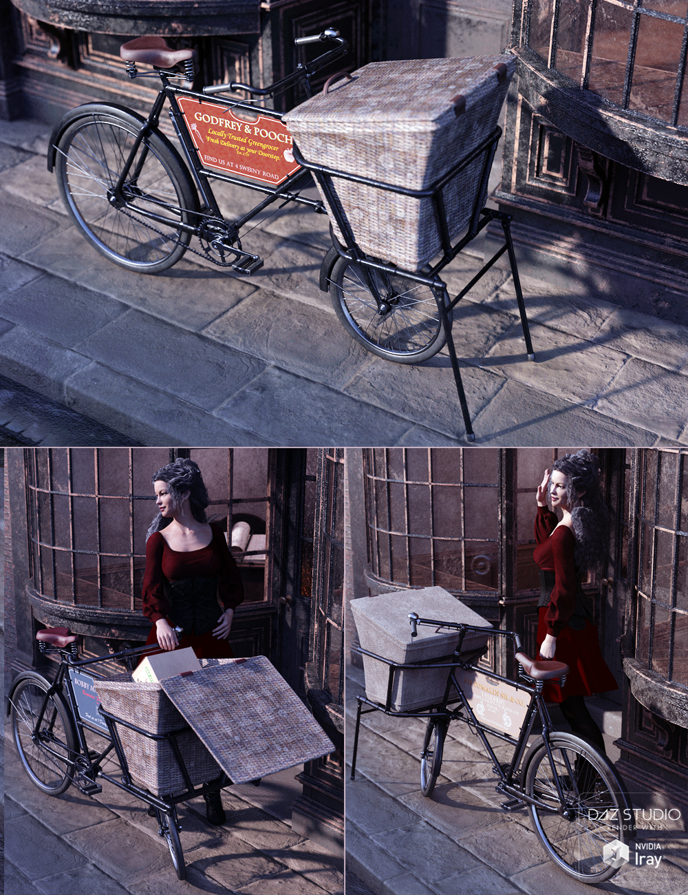 Vintage Shop Bicycle by: ForbiddenWhispersDavid Brinnen, 3D Models by Daz 3D