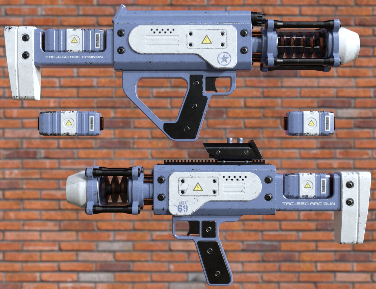 TAC-550 Arc Cannon Set by: Nightshift3D, 3D Models by Daz 3D