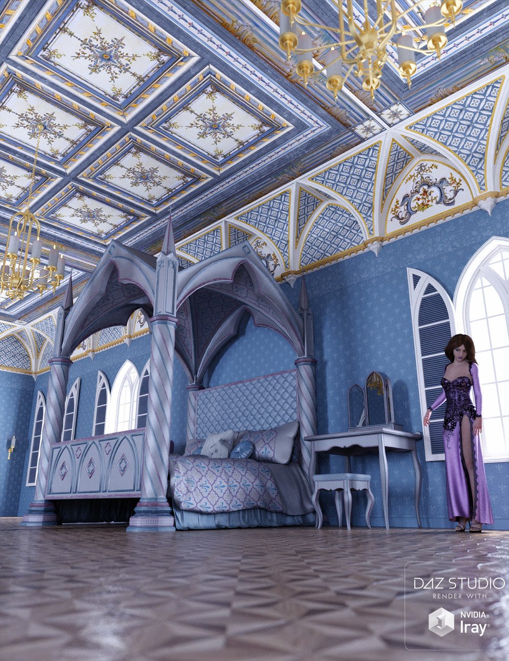 Pastel Brocade for Gothic Deco by: ForbiddenWhispers, 3D Models by Daz 3D