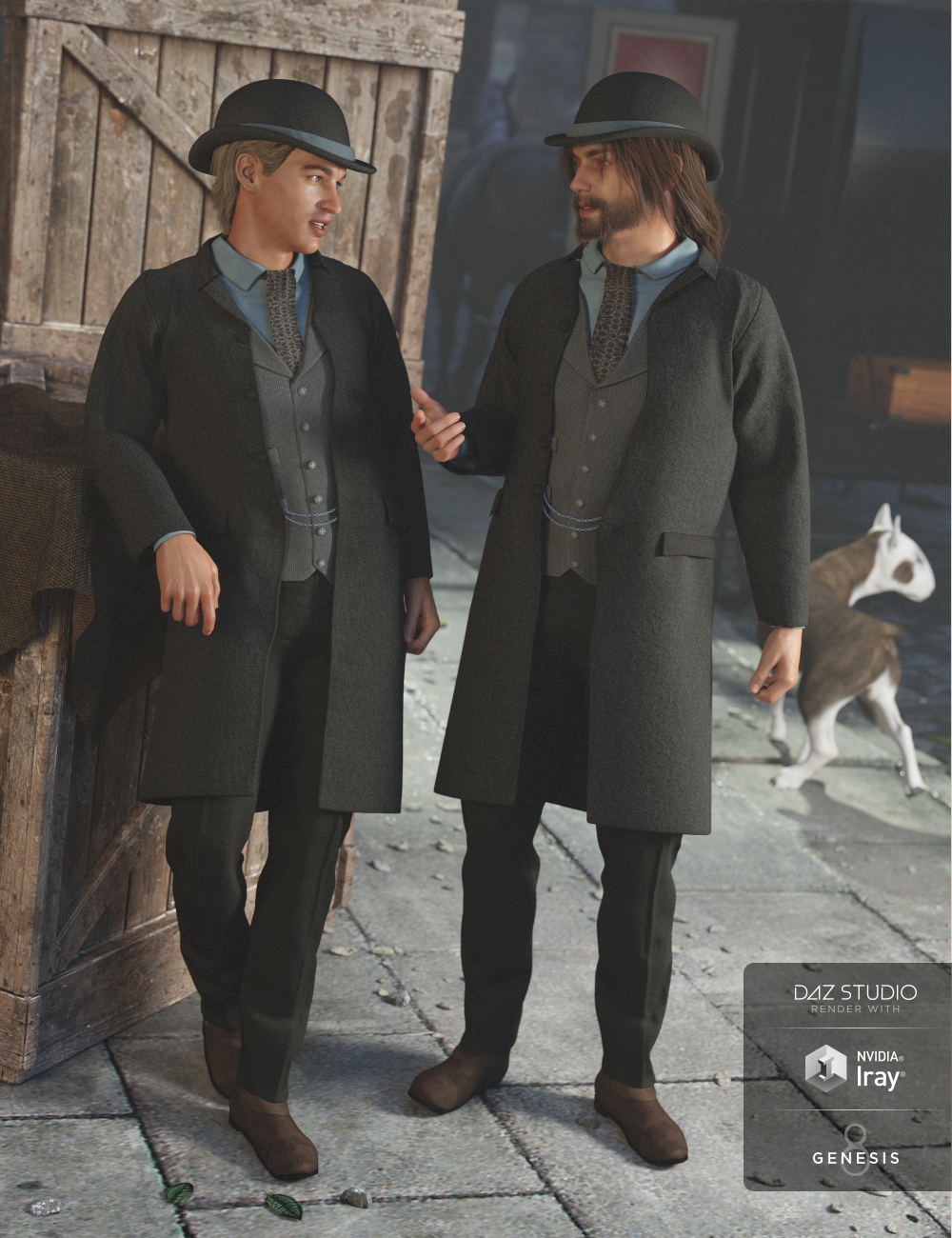 Mid Victorian Outfit for Genesis 8 Male(s) by: Lyrra Madril, 3D Models by Daz 3D