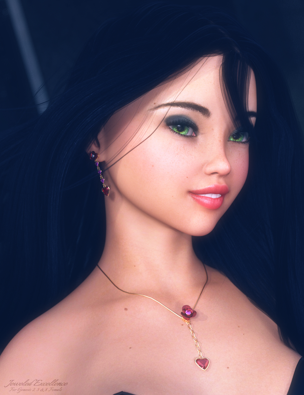 Jeweled Excellence Set 01 for Genesis 2, 3 and 8 Female(s) by: Mattymanx, 3D Models by Daz 3D
