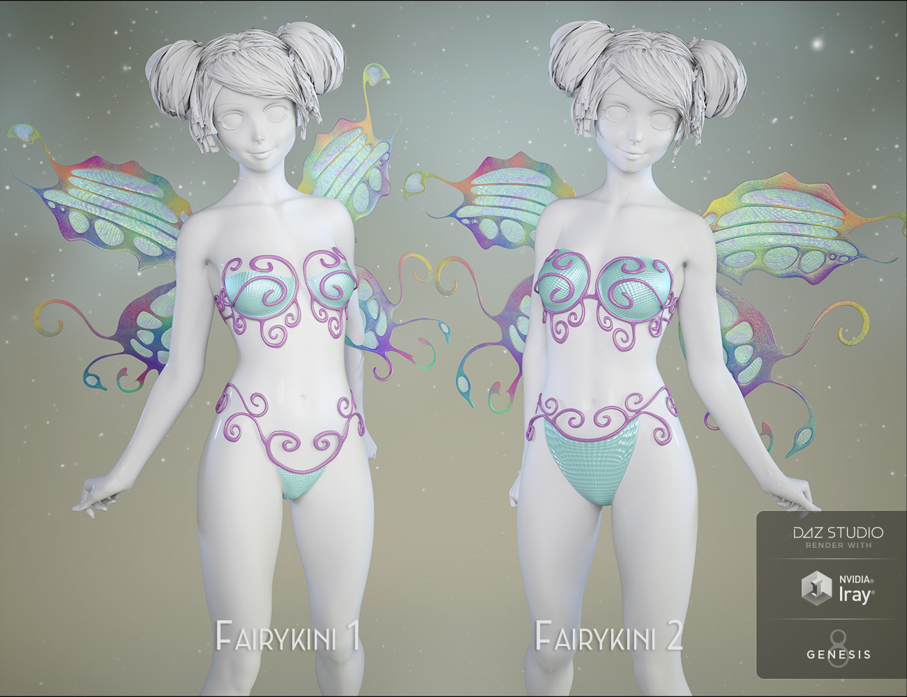 FeiFae Fairykini for Genesis 8 Female(s) by: DemonicaEviliusJessaiiTrickster3DX, 3D Models by Daz 3D