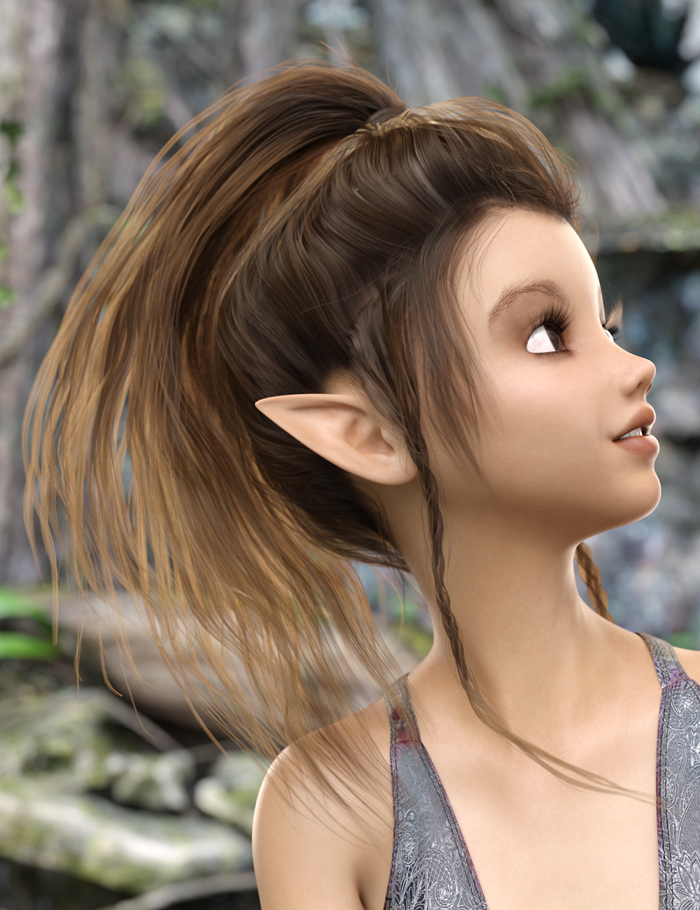 Calista Tail Hair for Genesis 3 and Genesis 8 Female(s)
