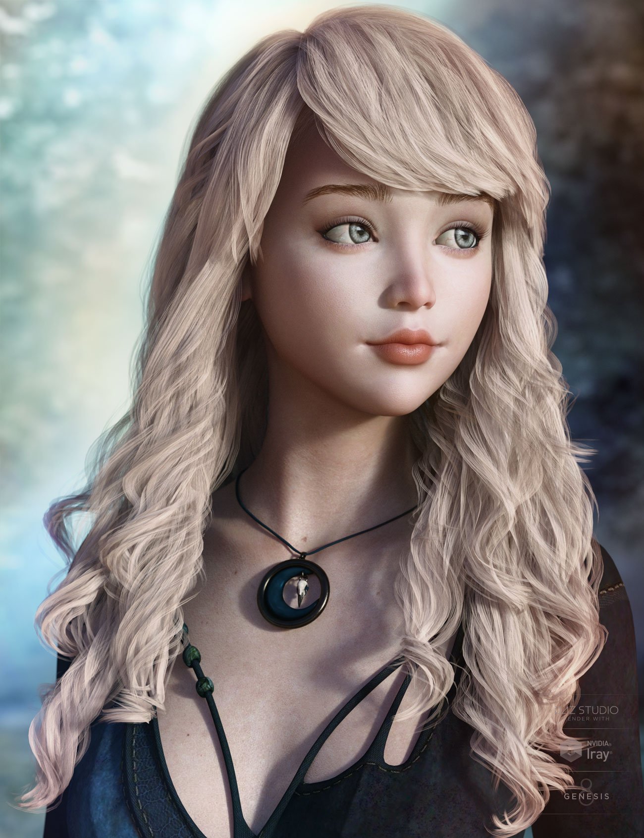 Blithe Hair for Genesis 3 & 8 Female(s) by: AprilYSH, 3D Models by Daz 3D