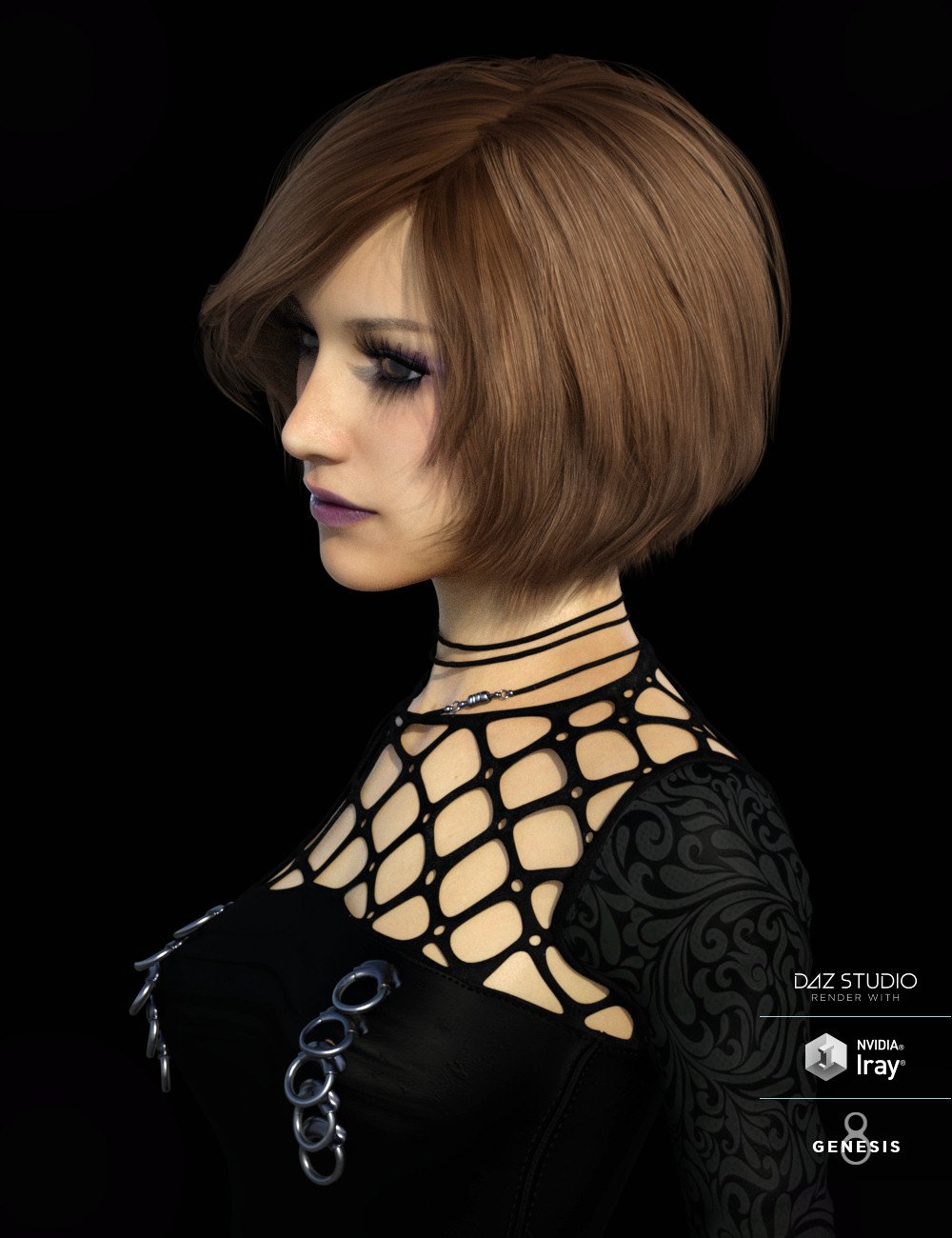 Fashion Bob for Genesis 3 & 8 Female(s) by: goldtassel, 3D Models by Daz 3D