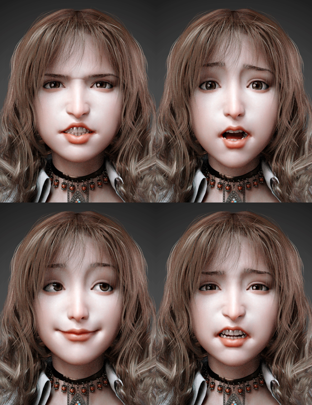 RealDoll Expressions for Pei and Genesis 8 Female(s) by: QT168, 3D Models by Daz 3D