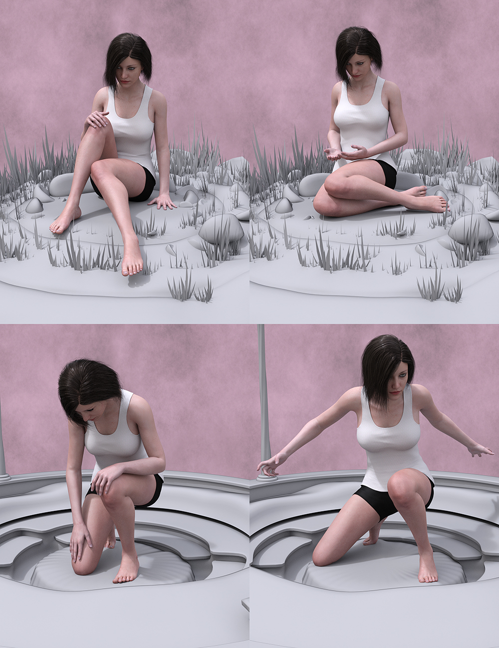 The Stand Poses for Genesis 3 and 8 Female by: Porsimo, 3D Models by Daz 3D