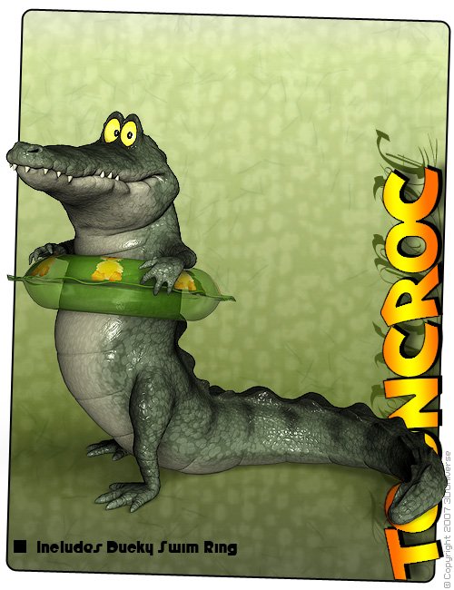 3D Universe - Toon Croc by: 3D Universe, 3D Models by Daz 3D