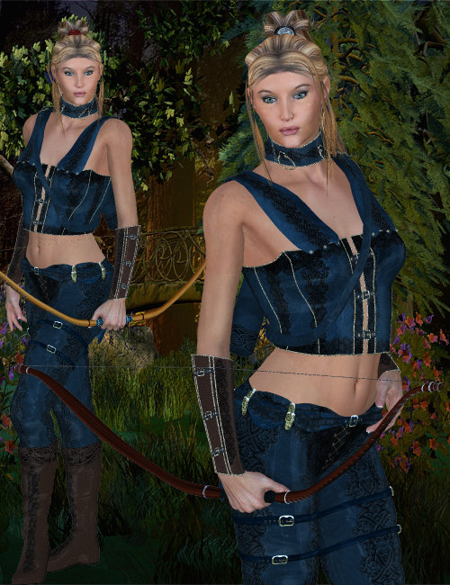 Celtic Archer by: Barbara Brundon, 3D Models by Daz 3D
