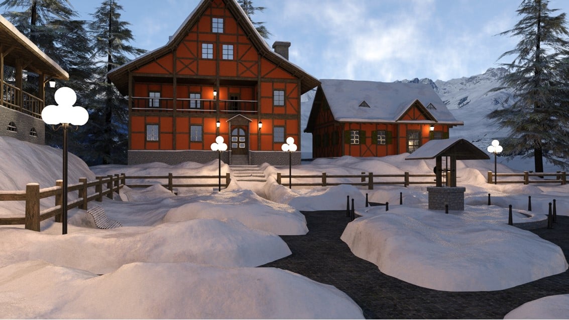 Northern Winter Village Northern Winter Village by: Mely3DVal3dart, 3D Models by Daz 3D