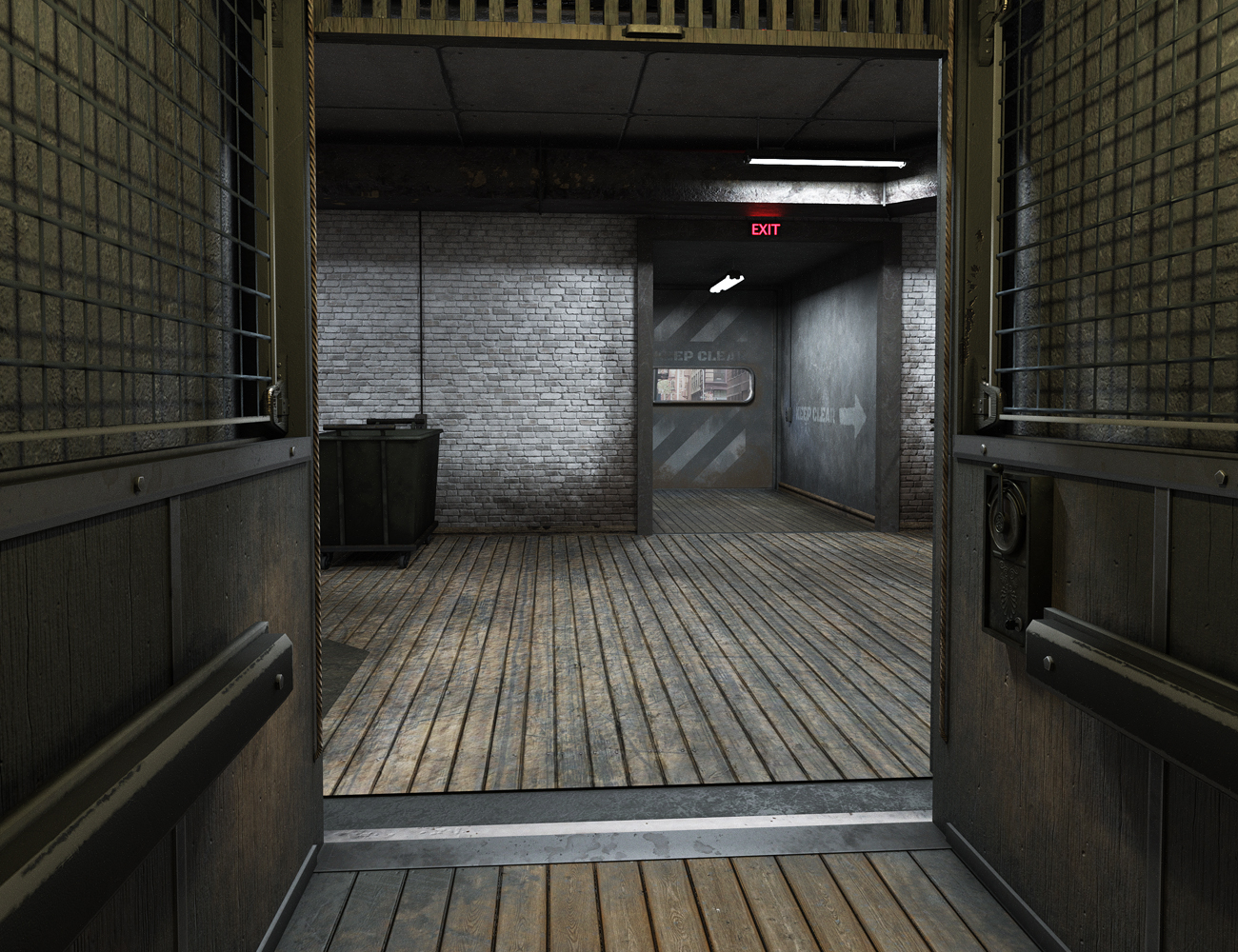 Freight Elevator and Basement by: The AntFarm, 3D Models by Daz 3D