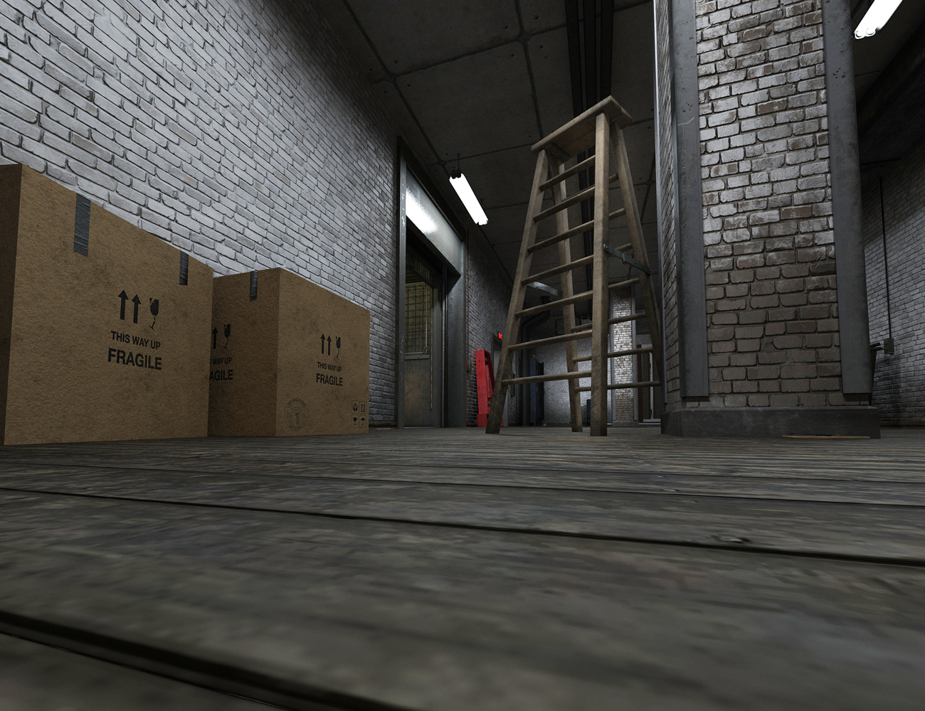 Freight Elevator and Basement by: The AntFarm, 3D Models by Daz 3D