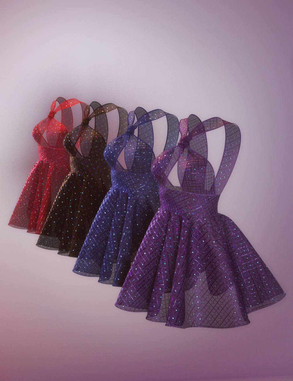 dForce Sparkle Dress for Genesis 8 Female(s) by: Crocodile Liu, 3D Models by Daz 3D