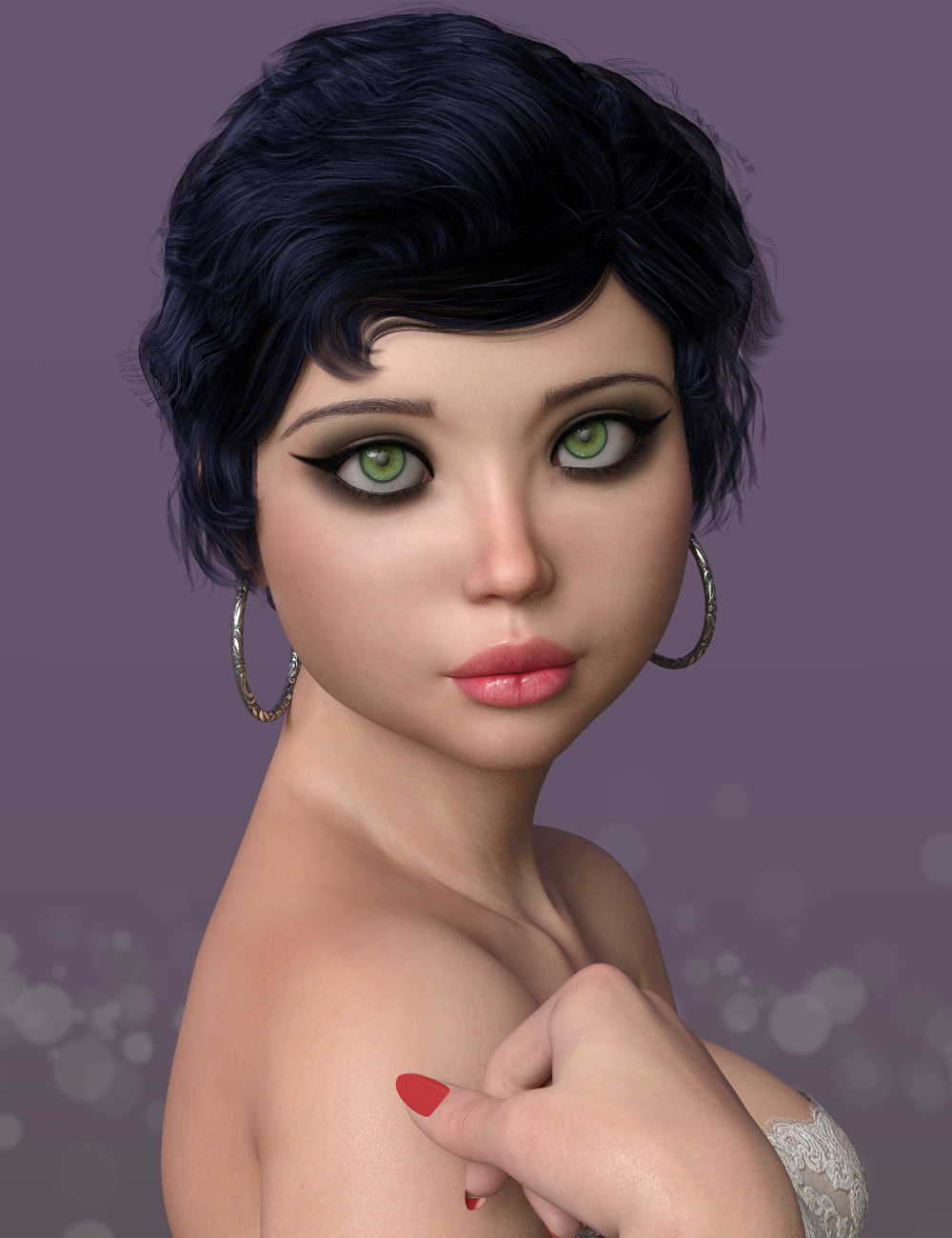 Bella Bleu Hair for Genesis 3 and 8 Female(s) by: SWAM, 3D Models by Daz 3D