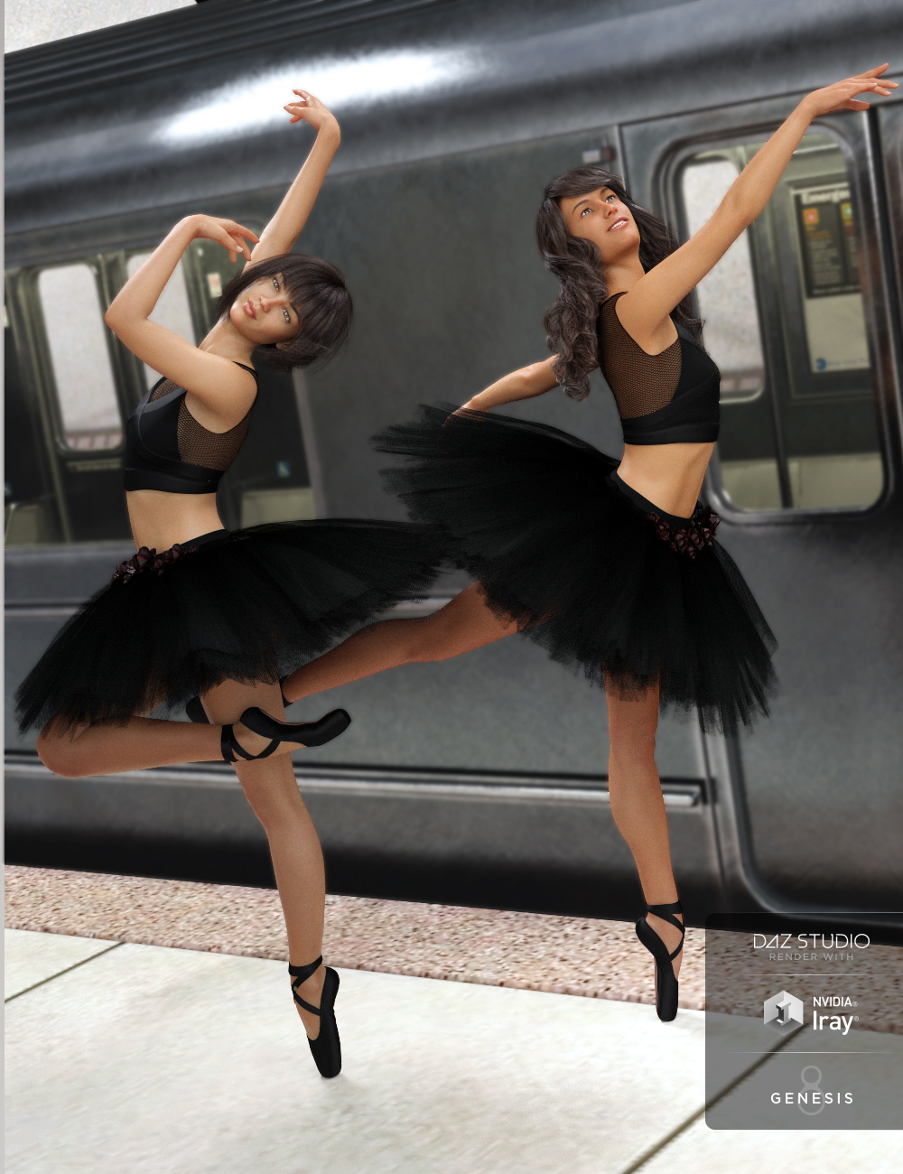 dForce Urban Ballerina for Genesis Female(s) by: Anna BenjaminMada, 3D Models by Daz 3D