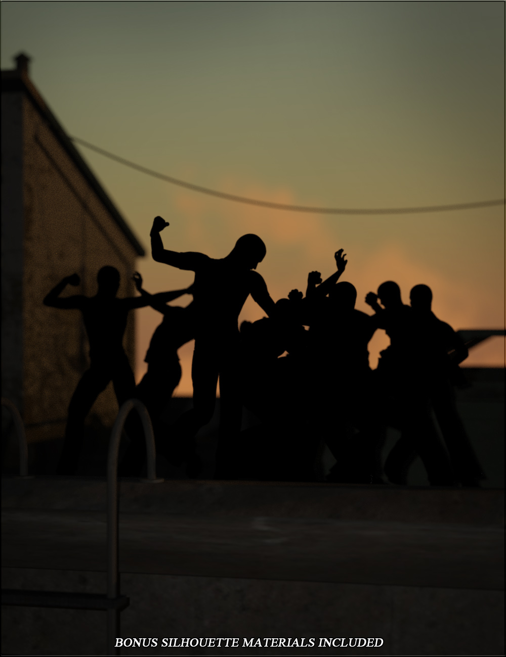 Crowd Scene - Fighting by: vyktohria, 3D Models by Daz 3D