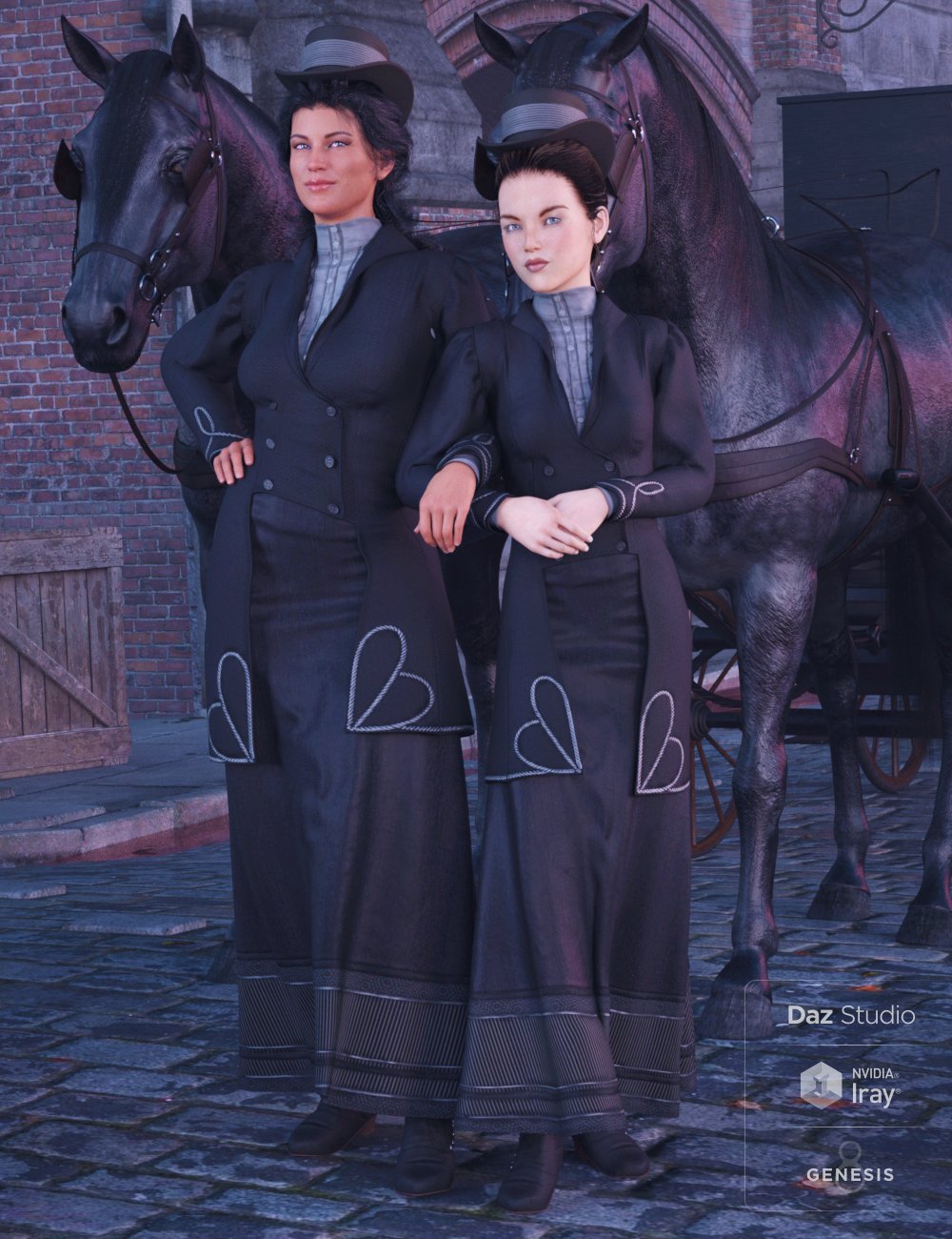 Mid Victorian Outfit for Genesis 8 Female(s) by: LuthbellinaLyrra Madril, 3D Models by Daz 3D