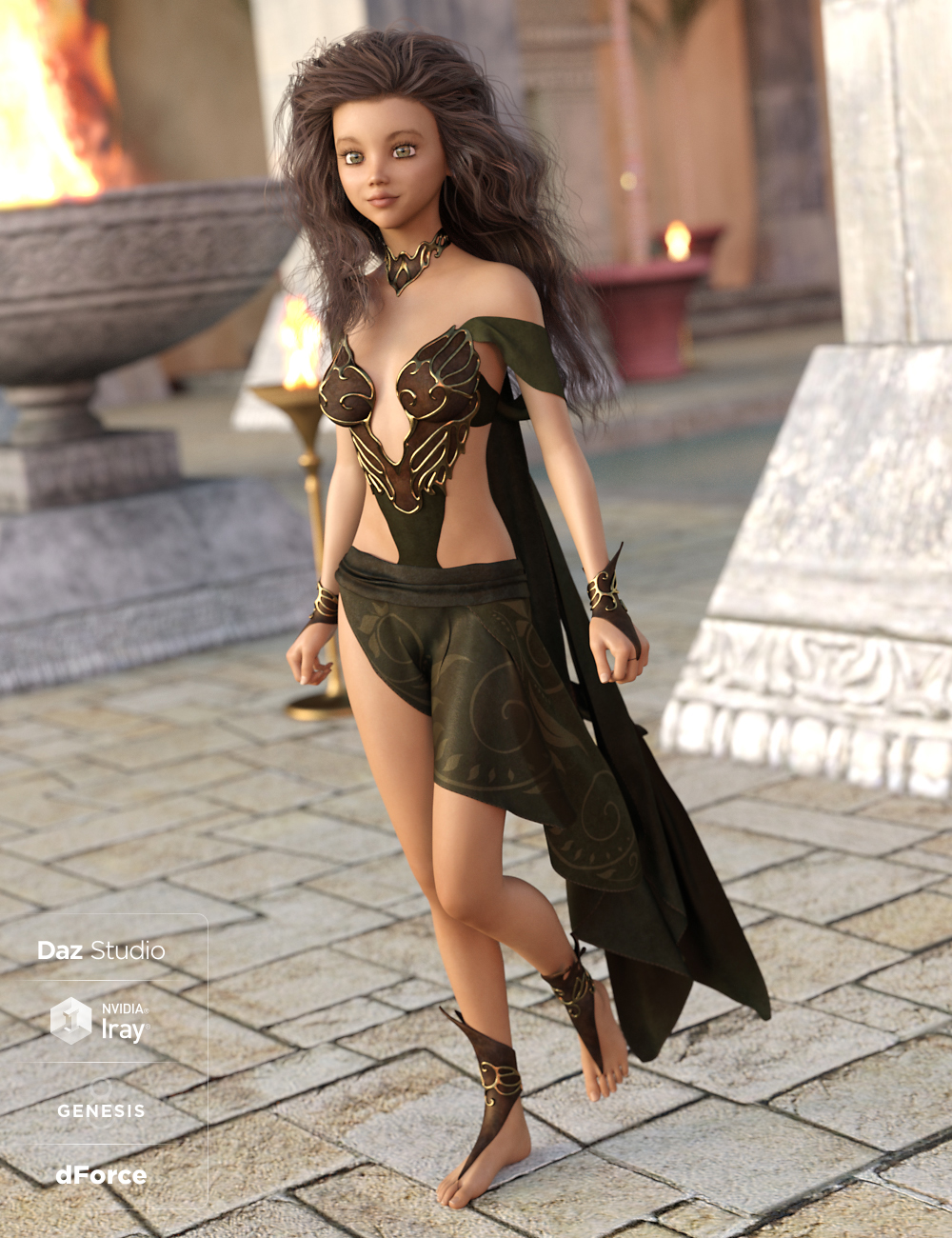 dForce Ethereal Fantasy Outfit for Genesis 8 Female(s) by: NikisatezDirtyFairy, 3D Models by Daz 3D