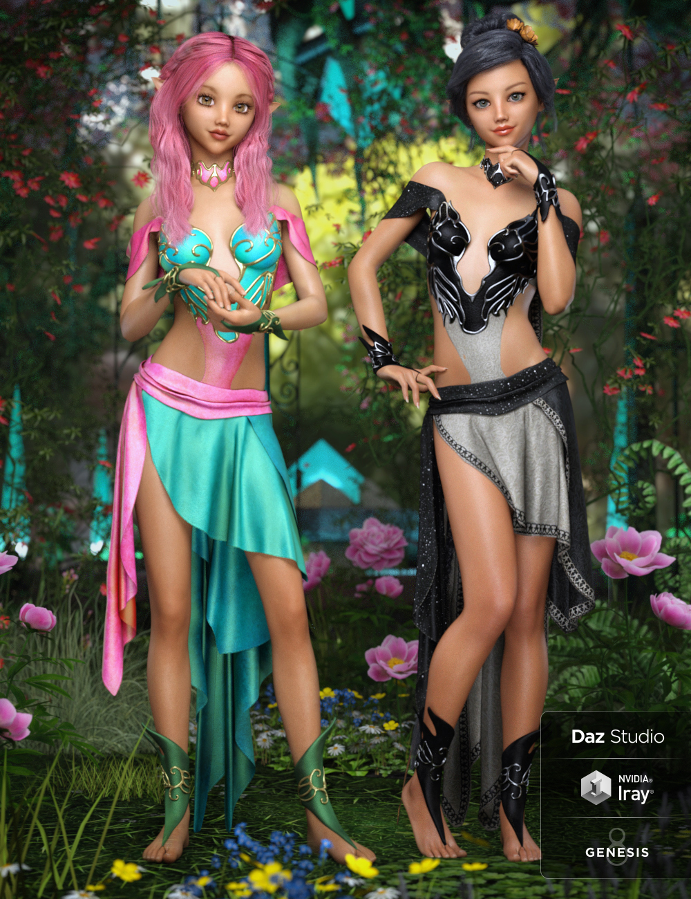 dForce Ethereal Fantasy Outfit Textures by: DirtyFairy, 3D Models by Daz 3D