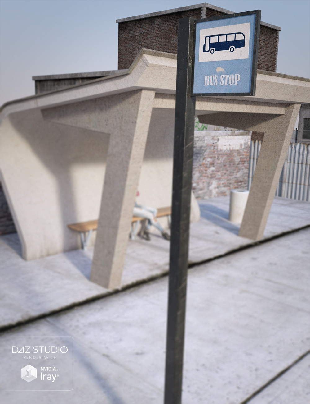 Bus Shelter Bus Shelter by: , 3D Models by Daz 3D