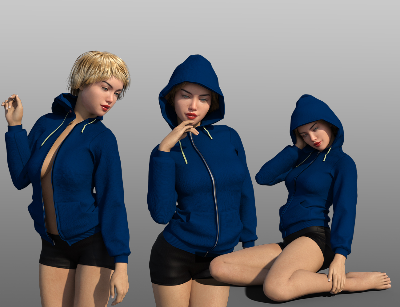 FG Mega Hoodie for Genesis 8 Female(s) by: Fugazi1968, 3D Models by Daz 3D