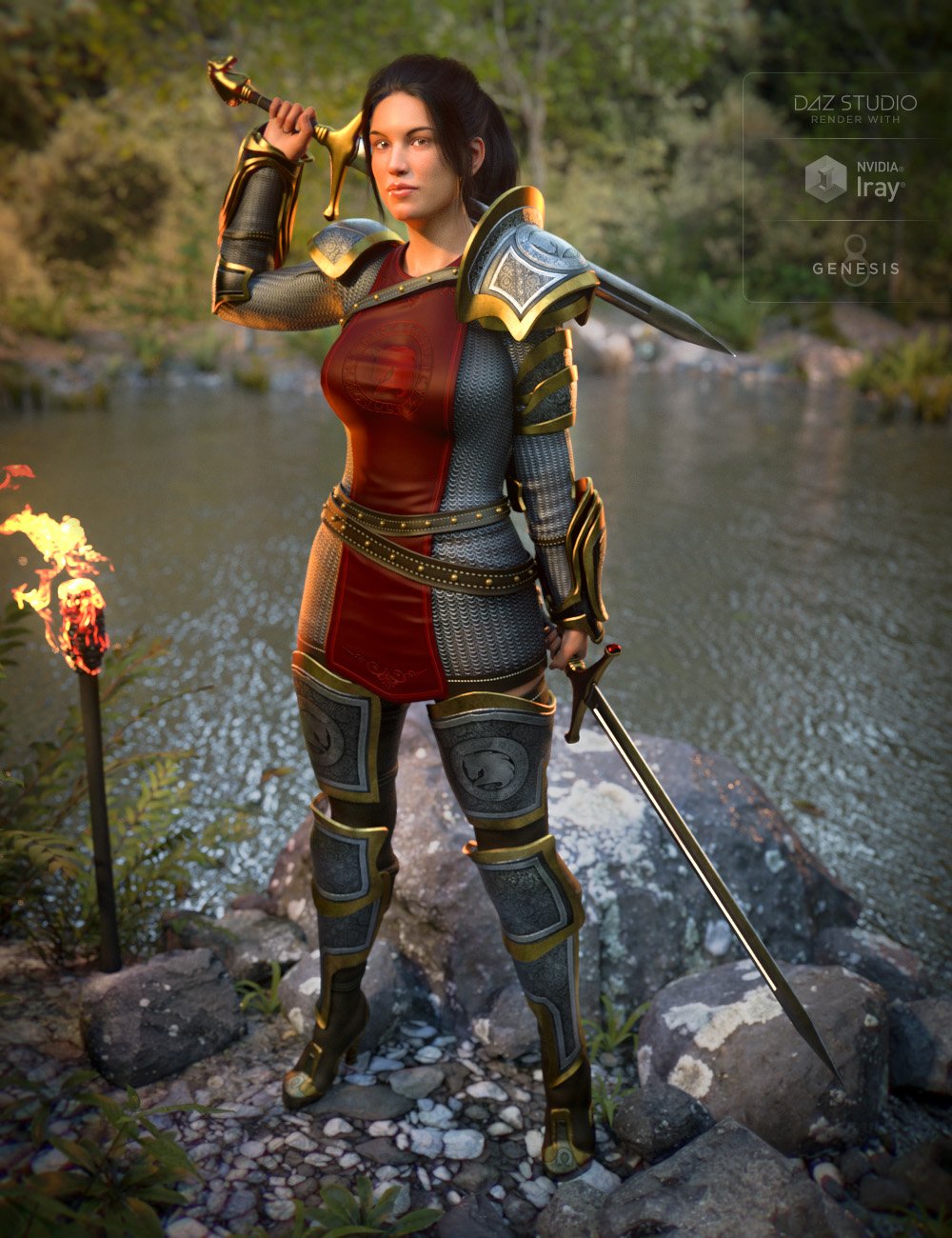 Guardian of the Citadel Outfit for Genesis 8 Female(s) by: Val3dart, 3D Models by Daz 3D