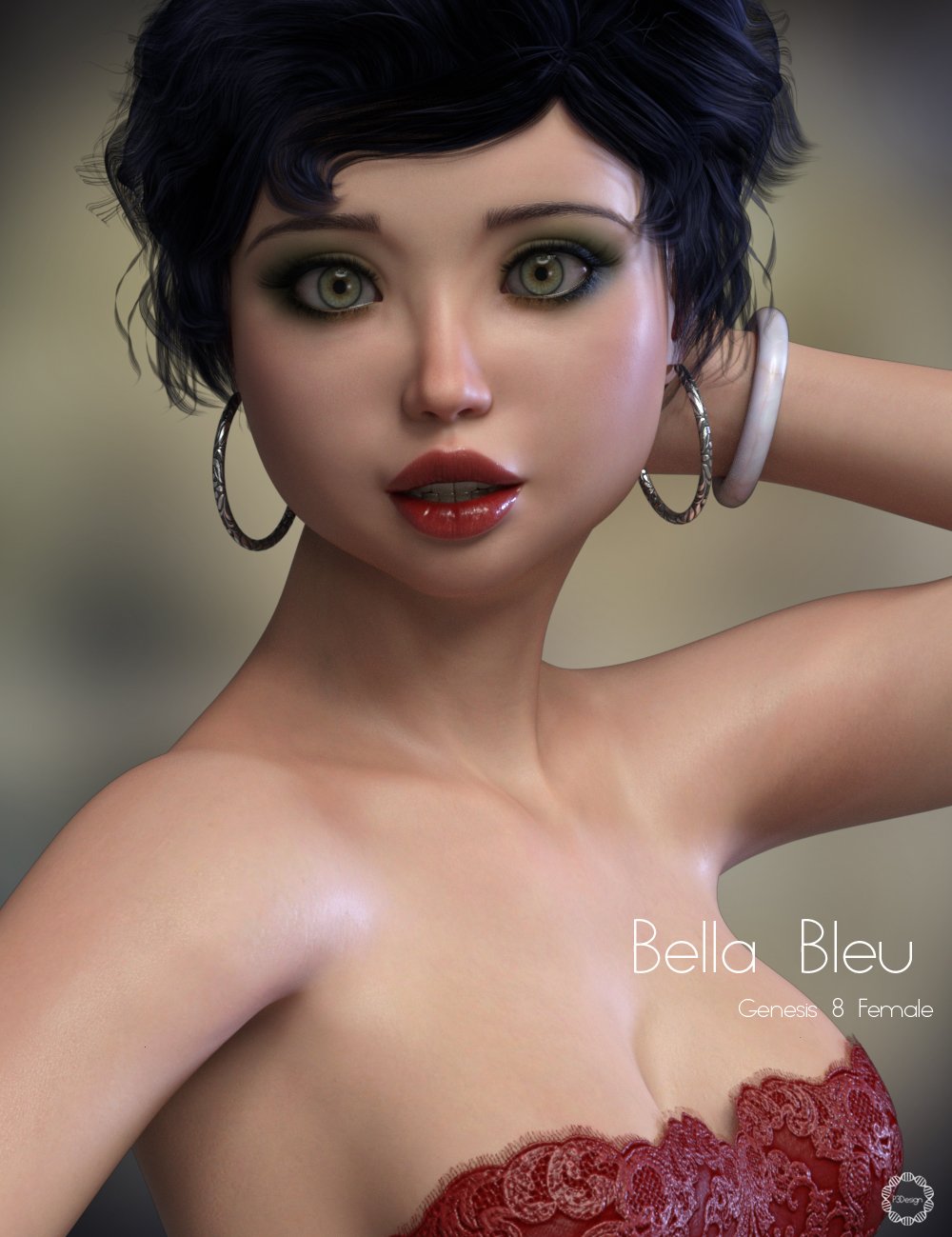 P3D Bella Bleu for Genesis 8 Female by: P3Design, 3D Models by Daz 3D