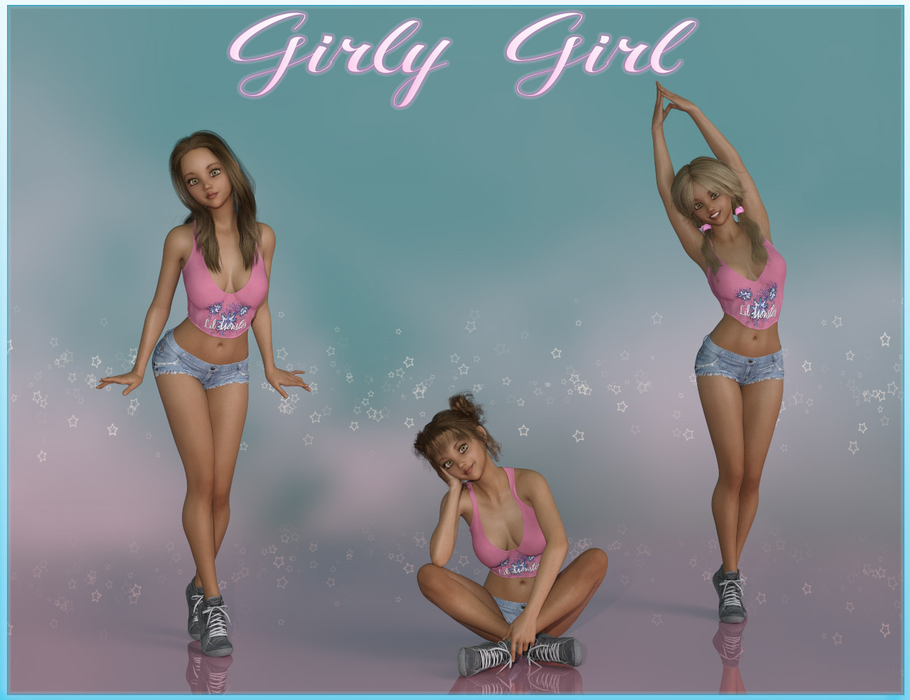 Girly Girl Poses for Genesis 3 and 8 Female(s) Girly Girl Poses for Genesis 3 and 8 Female(s) by: ilona, 3D Models by Daz 3D