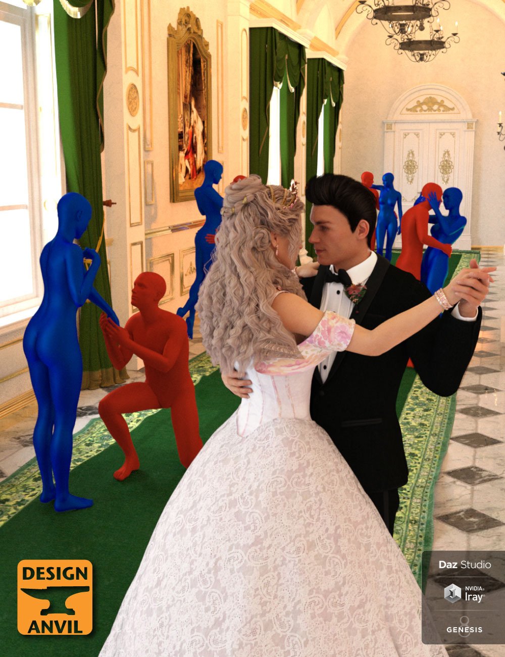 DA Couple Poses for Genesis 8 by: Design Anvil, 3D Models by Daz 3D
