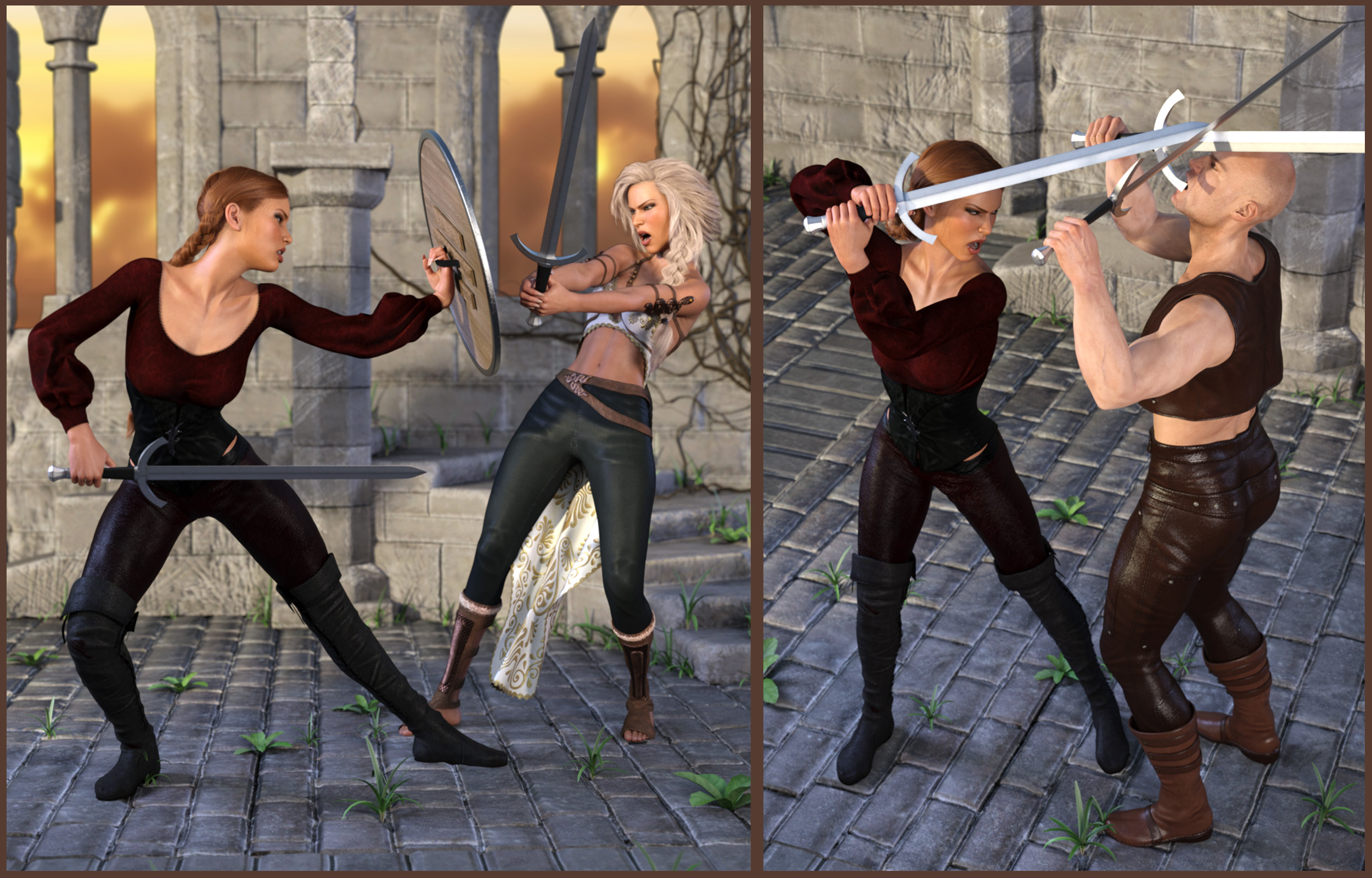 Z Heroic Battle - Props and Poses with Partials for Genesis 8 by: Zeddicuss, 3D Models by Daz 3D
