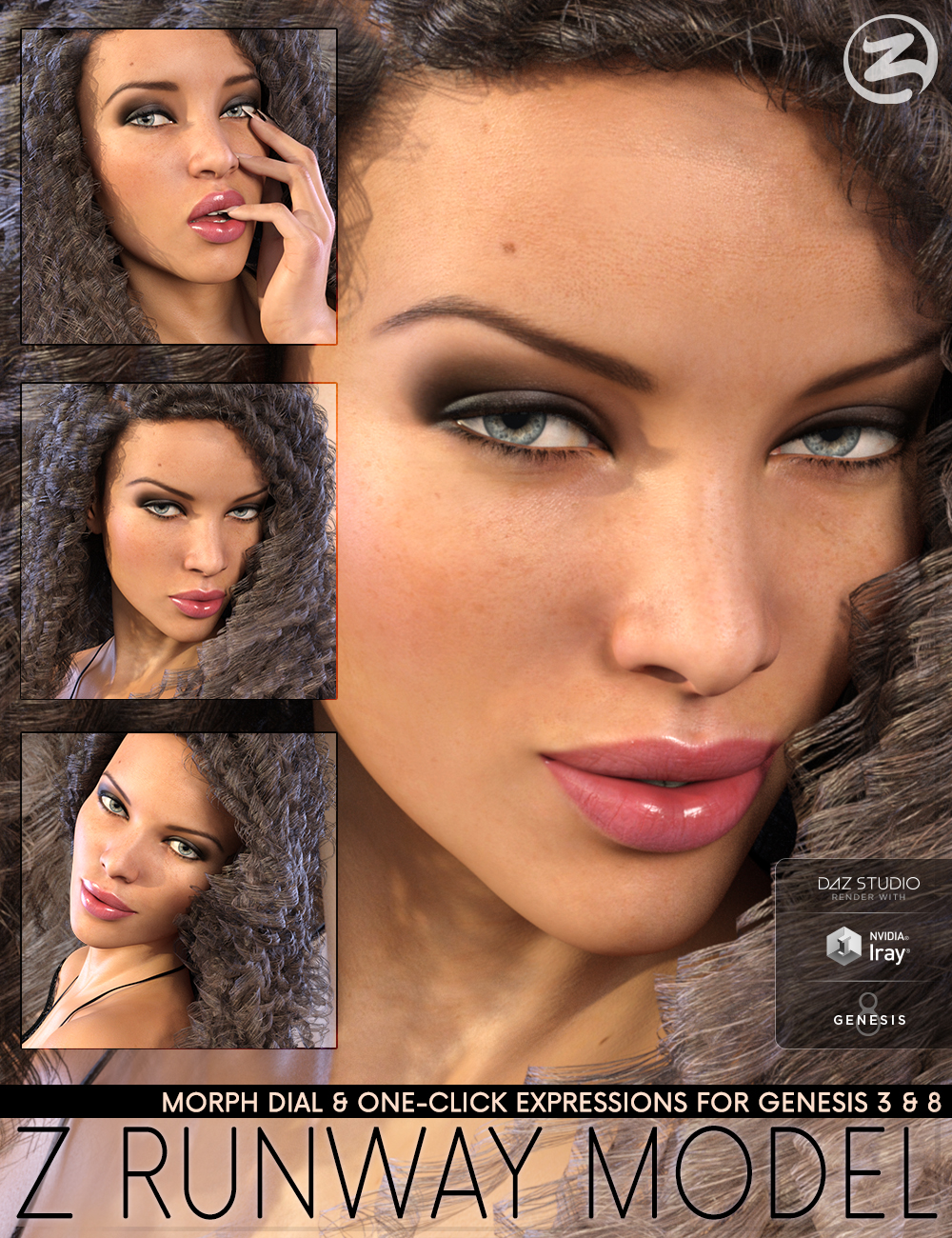 Z Runway Model - Dialable and One-Click Expressions for Genesis 3 & 8 by: Zeddicuss, 3D Models by Daz 3D