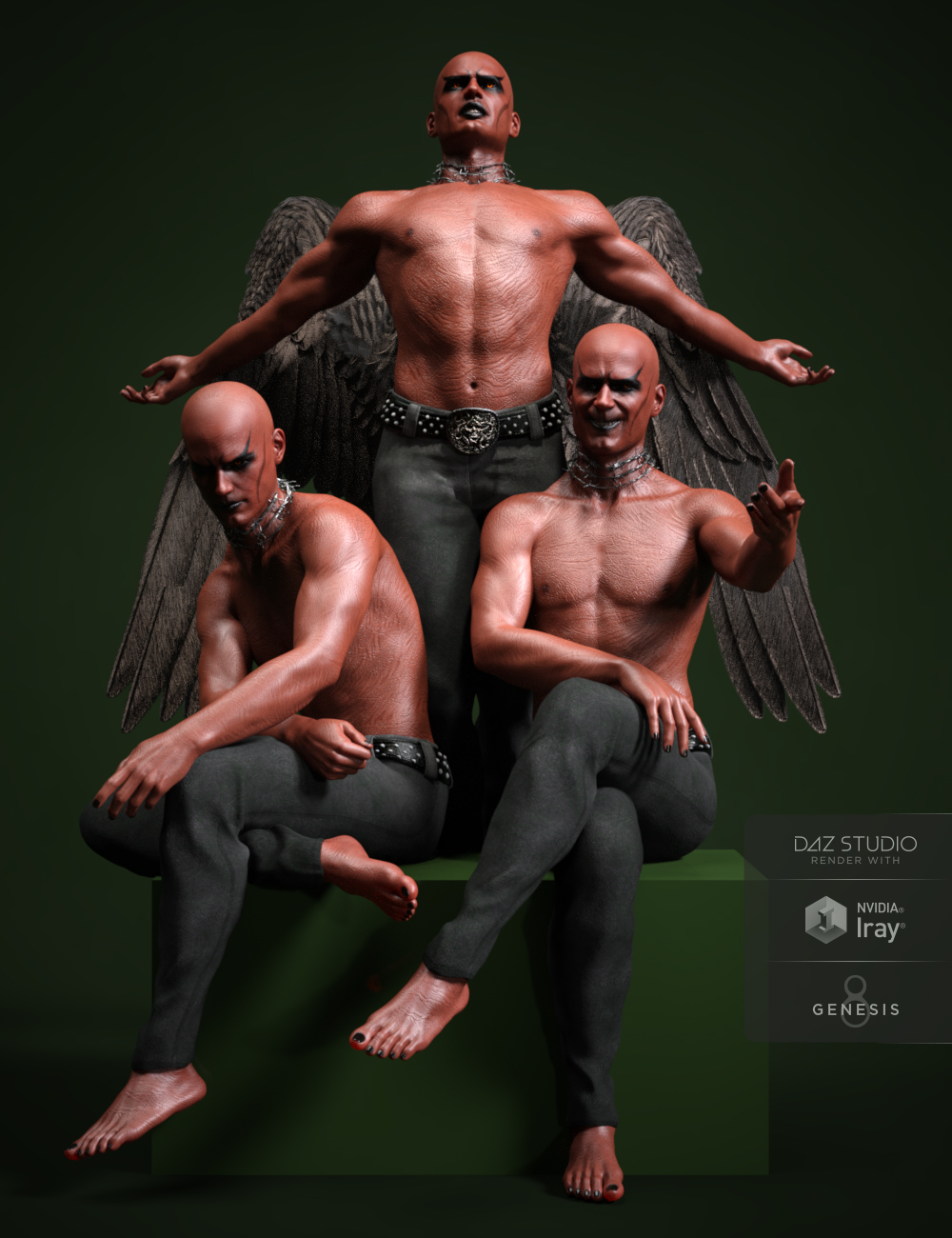 RealDevil Poses for Genesis 8 Male(s) by: QT168, 3D Models by Daz 3D