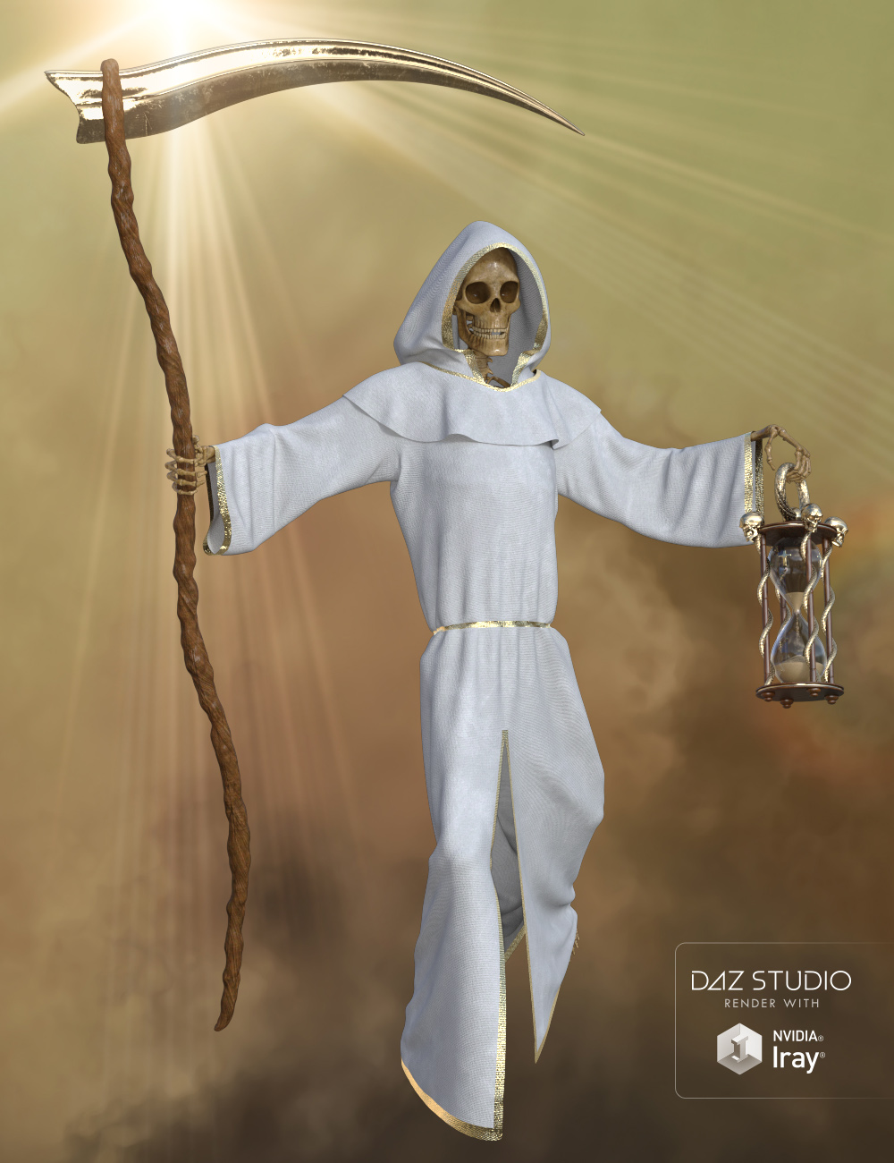 dForce Angel of Death for Midnight Skeleton by: midnight_stories, 3D Models by Daz 3D