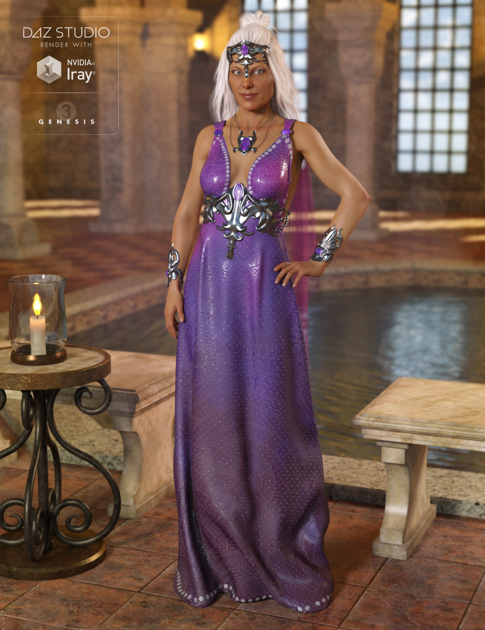 dForce Olympus Goddess Outfit Textures by: Moonscape GraphicsSade, 3D Models by Daz 3D