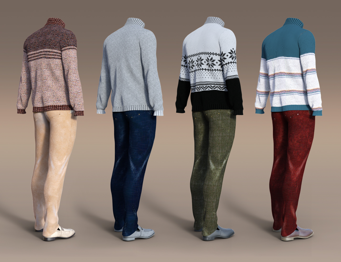 dForce Sweater Outfit Textures by: Moonscape GraphicsSade, 3D Models by Daz 3D