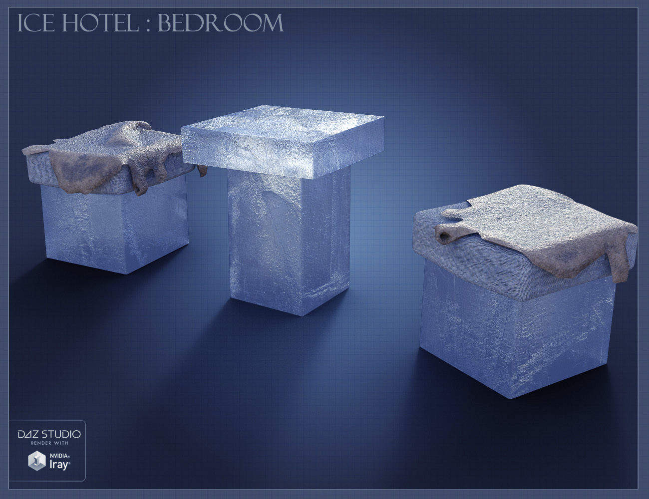 Ice Hotel Bedroom Ice Hotel Bedroom by: David BrinnenForbiddenWhispers, 3D Models by Daz 3D
