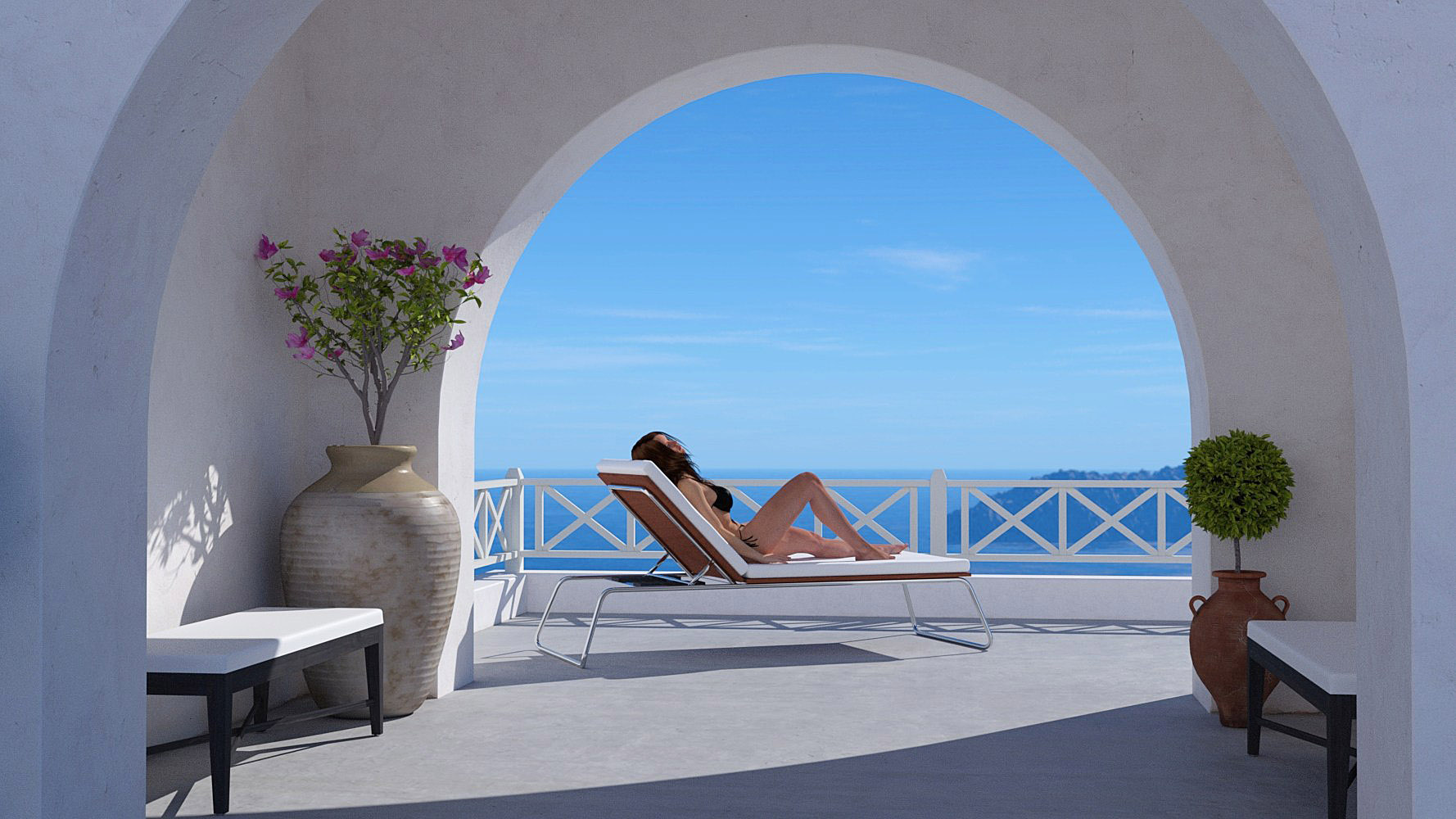 Greek Island Overlook by: bitwelder, 3D Models by Daz 3D
