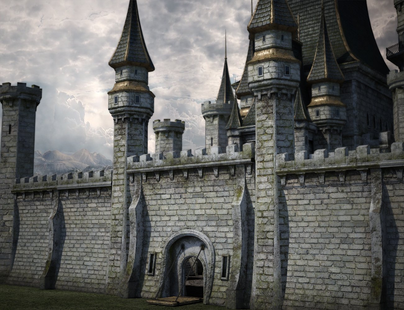 Fantasy Castle Surround 2 Iray by: LaurieS, 3D Models by Daz 3D