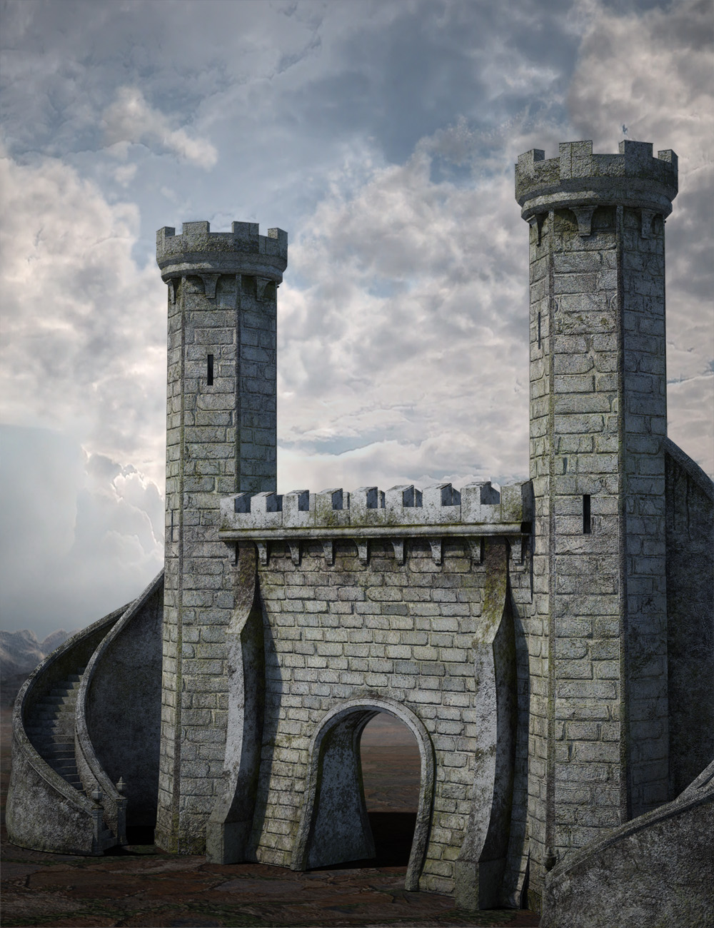 Fantasy Castle Surround 2 Iray Fantasy Castle Surround 2 Iray by: LaurieS, 3D Models by Daz 3D