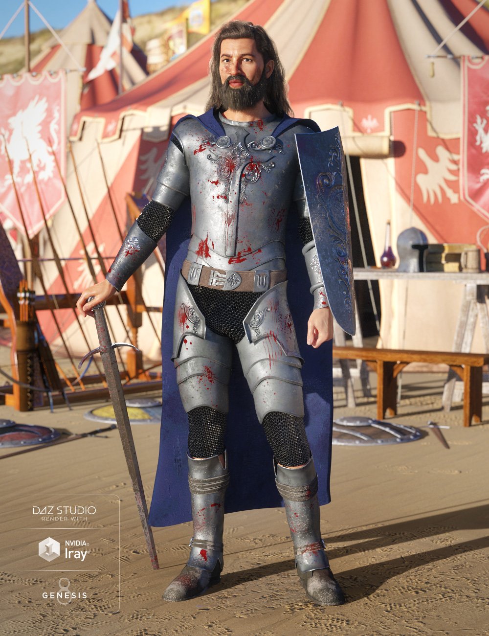 Knight Champion Outfit Textures Knight Champion Outfit Textures by: -Yannek-, 3D Models by Daz 3D