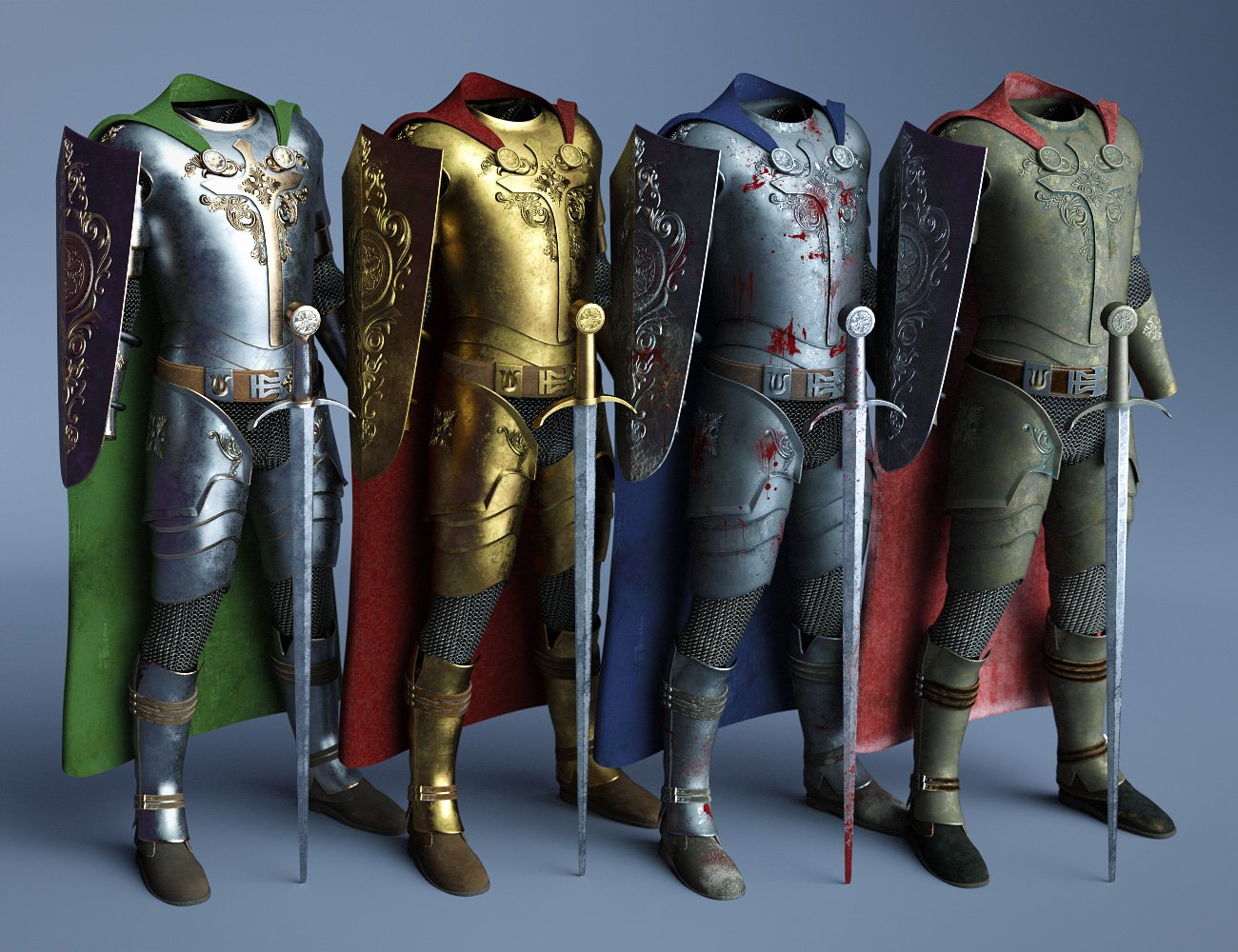 Knight Champion Outfit Textures by: -Yannek-, 3D Models by Daz 3D