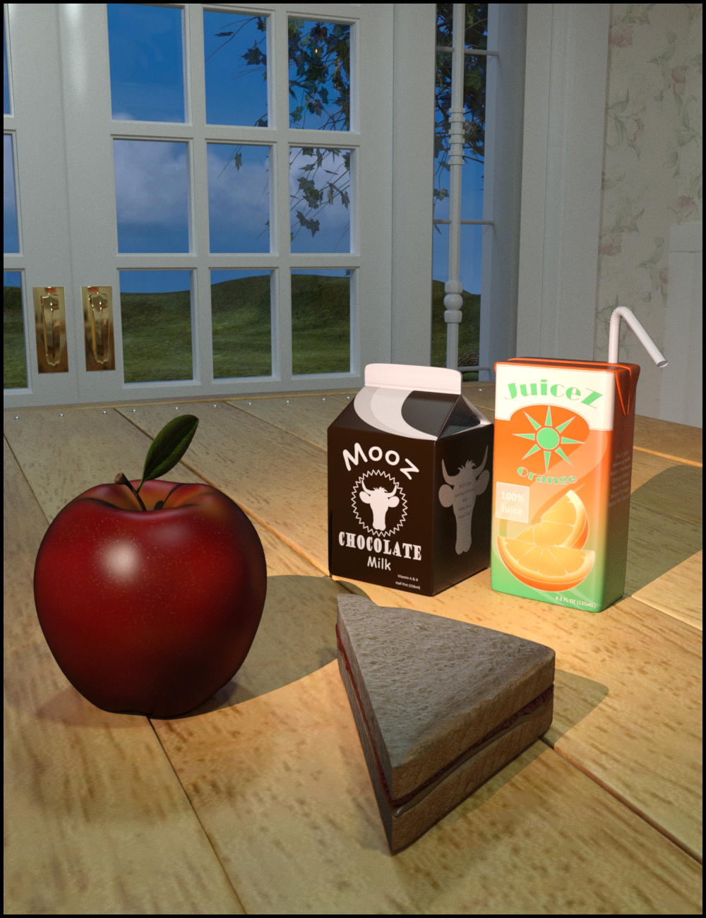 School Lunch Props by: ARTCollab, 3D Models by Daz 3D