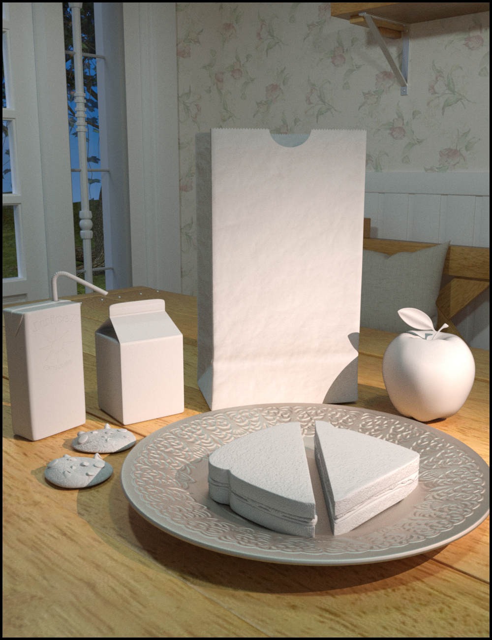 School Lunch Props School Lunch Props by: ARTCollab, 3D Models by Daz 3D