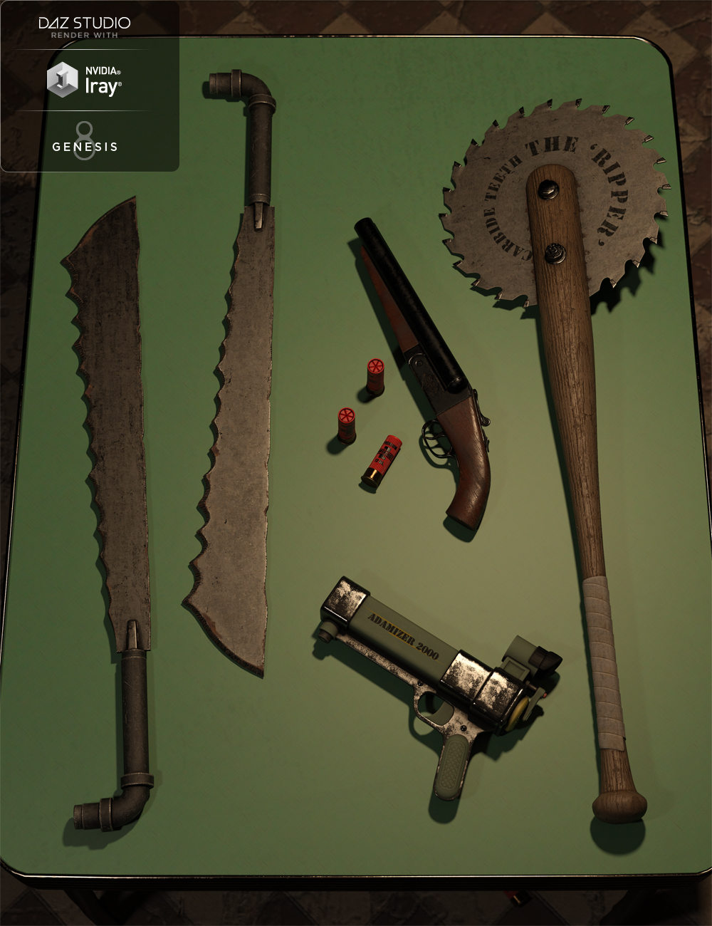 Post Apocalypse Weapon Set 1 by: Rascal3D, 3D Models by Daz 3D