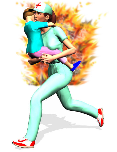 Rescue Poses by: Don Albert, 3D Models by Daz 3D