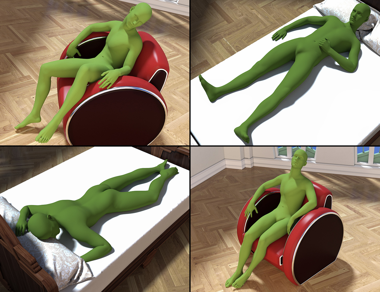 Sleeping & Napping for Genesis 3 Male by: Three Wishes, 3D Models by Daz 3D