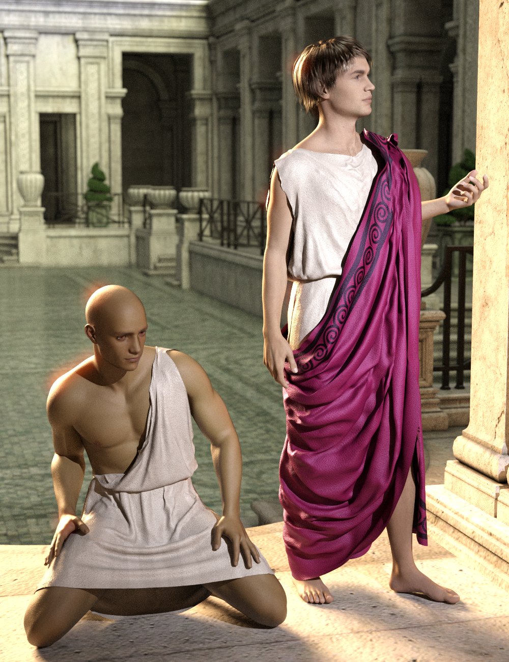 SY dForce Roman Clothing Pack Genesis 8 Male by: Sickleyield, 3D Models by Daz 3D